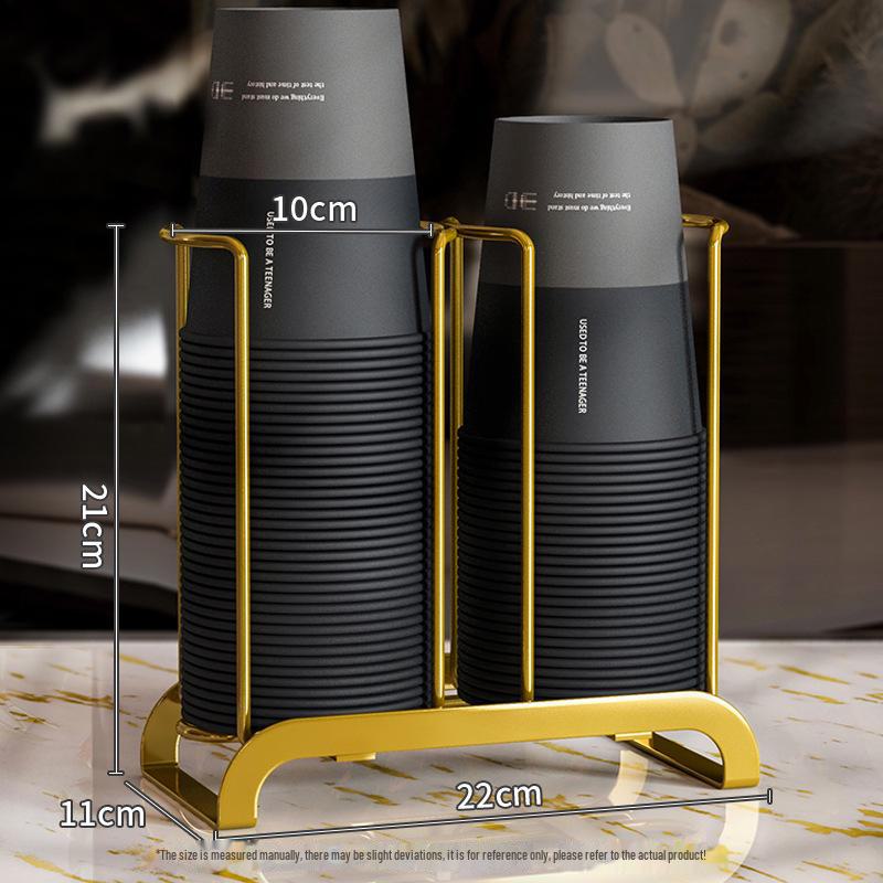 

Креативный одноразовый держатель бумажных стаканчиков для кофе и чая large золотой