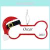 Enfeites de Osso de Cão de Natal de Resina Personalizados com Designs Festivos para Alegria Festiva