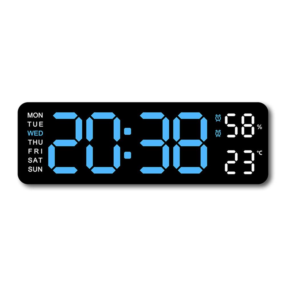 LED Desk Alarm Clock Digital Alarm Clock Multifunctional Electronic Wall Clock USB Charging Bedside Alarm Clock for Home Office