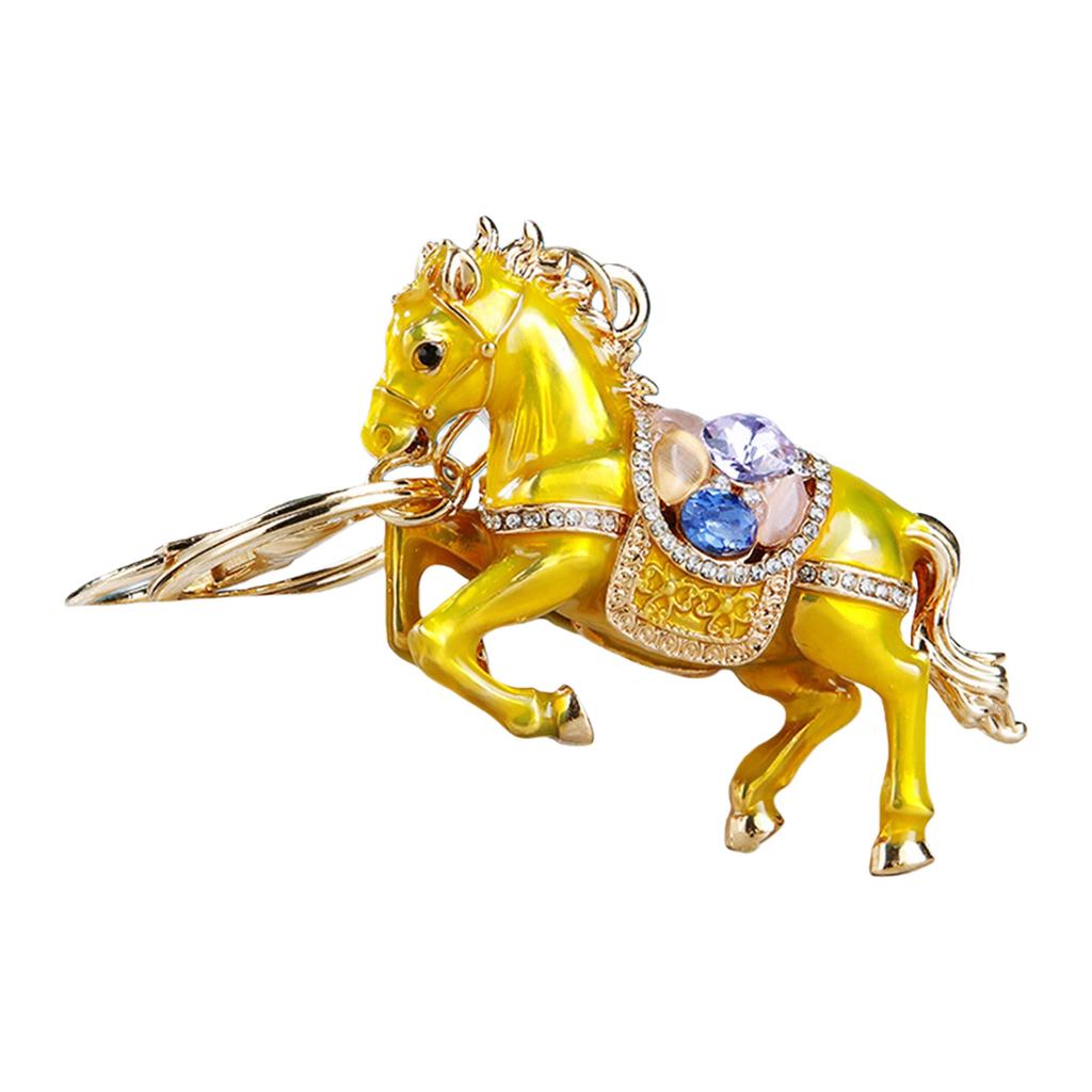 Fashionable Horse Year Keychain Creative Bag Ornament Chinese New Year Hanging Charm For Keys Wallets Phones