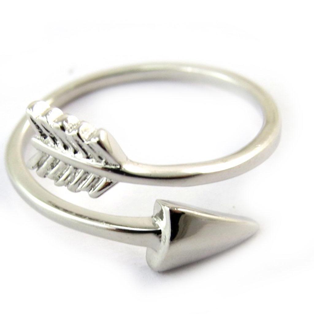 Silver Ring 'Cupid's Arrow' Silver - 15x10 Mm