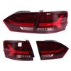 VLAND Full LED Dynamic Tail Lights Cherry Red Lens IP67 Waterproof Fit for MK6 2011 2014