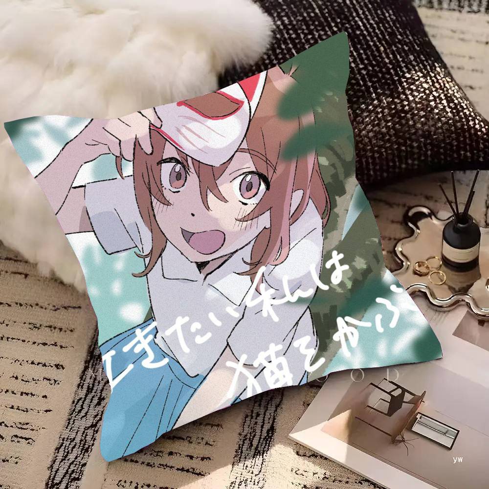 Anime Movie A W-Whisker Away Pillow Case Fashion Square Pillowcase Bedroom Sofa Room Ins Decoration Leisure