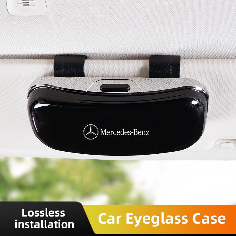UKY5 1Pcs Car Visor Glasses Box Auto Sunglasses Storage Box For Mercedes Benz AMG GLBGLC W203 W206 W220 W205 W211 W212 W201 W210 W168