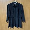Used Alvarosa Black Long Sleeve Shirt with Lace