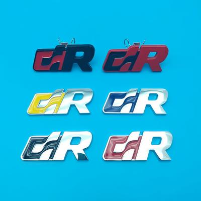 1pc 3d Metal SR Logo Badge Sticker Car Rear Trunk Side Fender Emblem Decal for All Cars