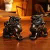 Bronze Kirin Ornament Craft Home Decoration Living Room Display Opening Gift