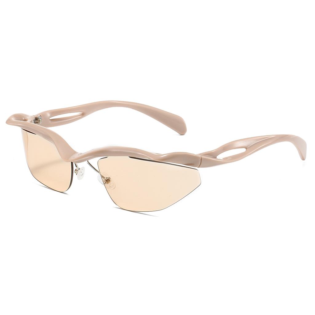 Y2k Semi-rimless Sunglasses Men New in Fashion Casual Shades Women Trendy Luxury Brand Design Outdoor Sun Glasses