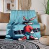 "Skateboarding Bugs Bunny Wall Art Print"Blanket Flannel Throw Blanket for Sofa, Bed, Travel, Camping, Office