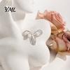 Human Organ Lapel Pin Uterus Brooch with Rhinestone Faux Pearl, Pin, Golden Tone Hollow Shaped Jewelry for Coats Sweaters Scarves Alloy