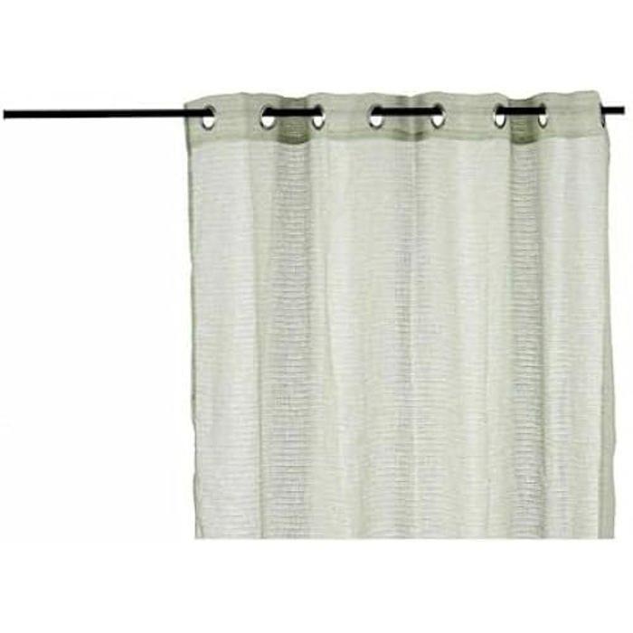 Rideaux - Gift Decor - Lot De 6 - Vert - 140 X 260 Cm - Œillets - Voilage