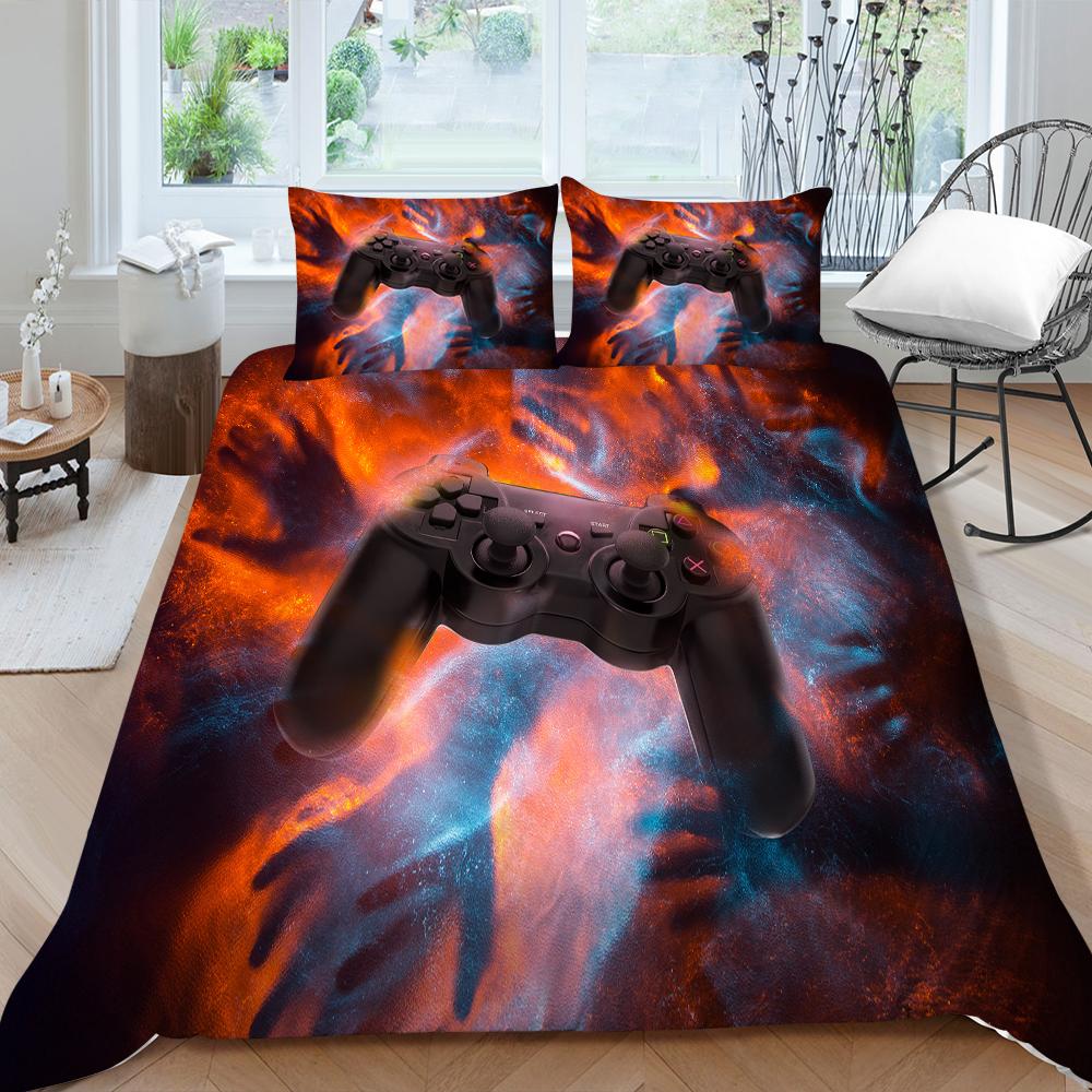 3D Game Controller Bedding Set Player Down Duvet Cover 2/3 Pieces Boy Bedding Set AU140 * 210 Full Size Soft Bedroom Decoration