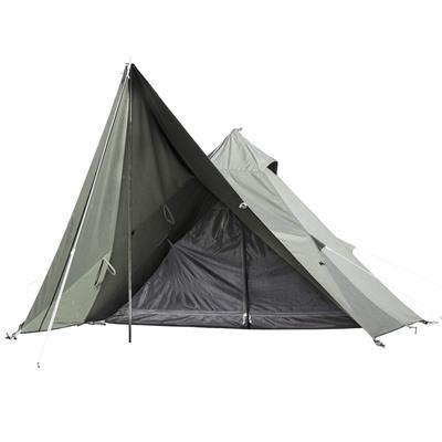 BUNDOK Solo Teepee 1 TC 1 Khaki barva Jednopruhový stan ze směsi bavlny, plně uzavřená sukně, typ BDK-75TC [Pro osobu], rolovací