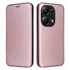 Carbon Fibre Flip Cover Leather Wallet Book Case For OPPO Reno 12 Pro 11 10 9 8 7 6 5 Magnetic Close Coque
