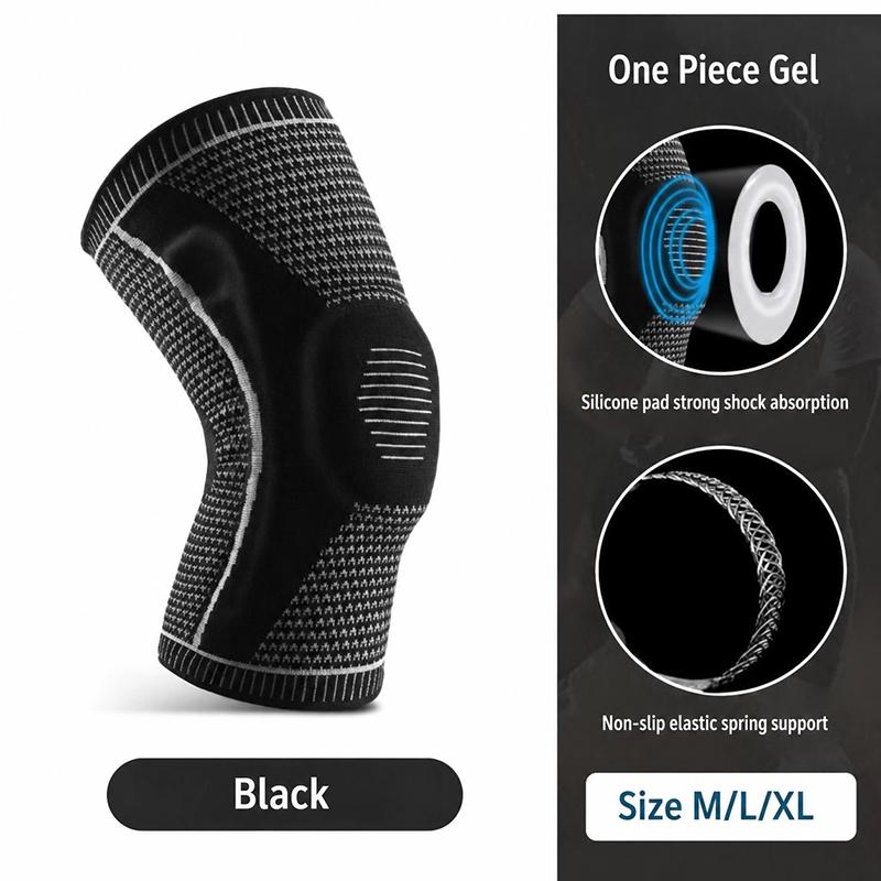 1Pair Knee Pads 360-Degree Knee Support Flexible Fabric Comfortable And Non-Slip For Running, Basketball, And Weightlifting