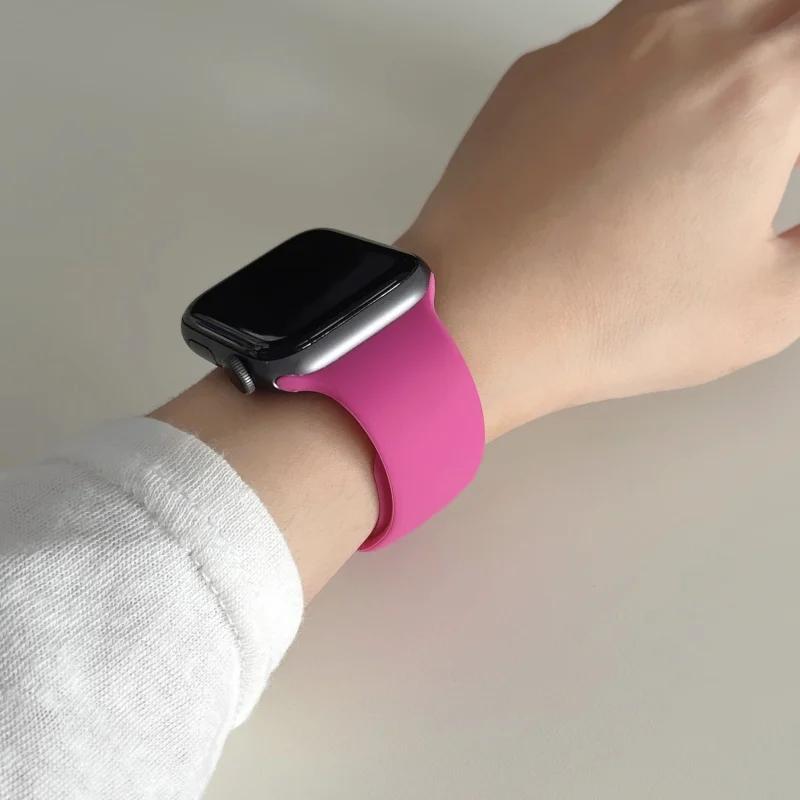 Straps For Watch 10 46 Mm 49mm 44 Mm 45mm 40mm 42mm 41mm 38mm Sport Bracelet iWatch Series 9 8 7 SE Ultra 2 Silicone Band