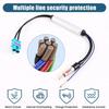 Dual Head Car Radio Antenna Connection Cable with Amplifier