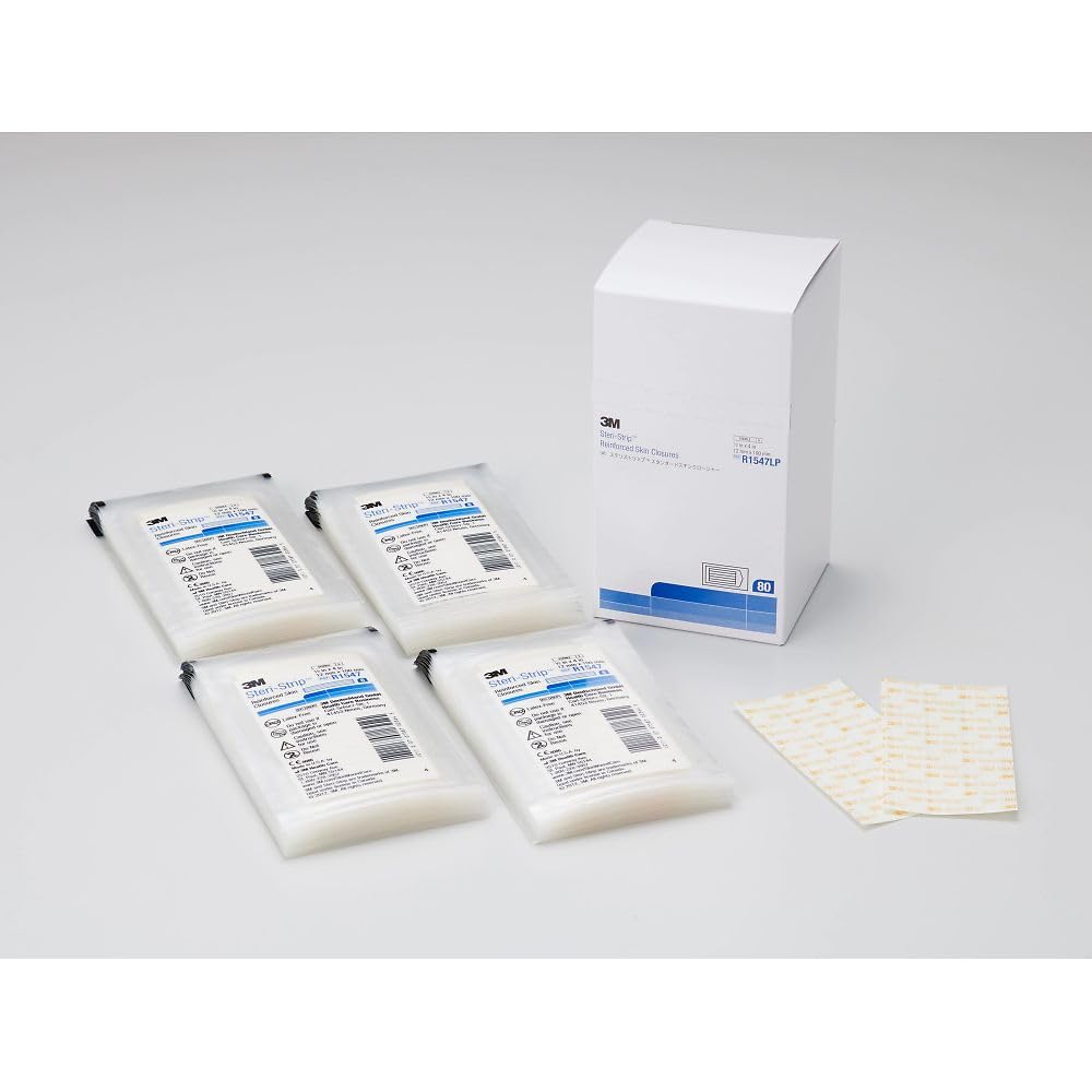 

Sorbentum for Wound Scar Standard Skin Stitch and Needle 12 x 6 Strips x 80 R1547LP Steri-Strips Closure, Post-Surgery Care, Closure, Removal, белый