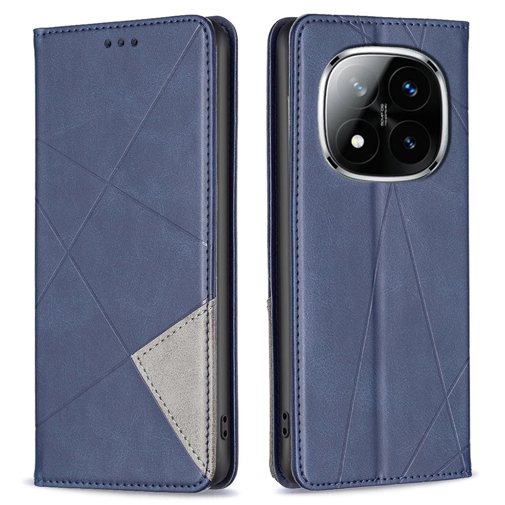 

Для Xiaomi Redmi Note 14 Pro+ 5G/Note 14 Pro 5G/Poco X7 5G Чохол Слоти для карток Геометричний відбиток Шкіряний чохол для телефону Blue