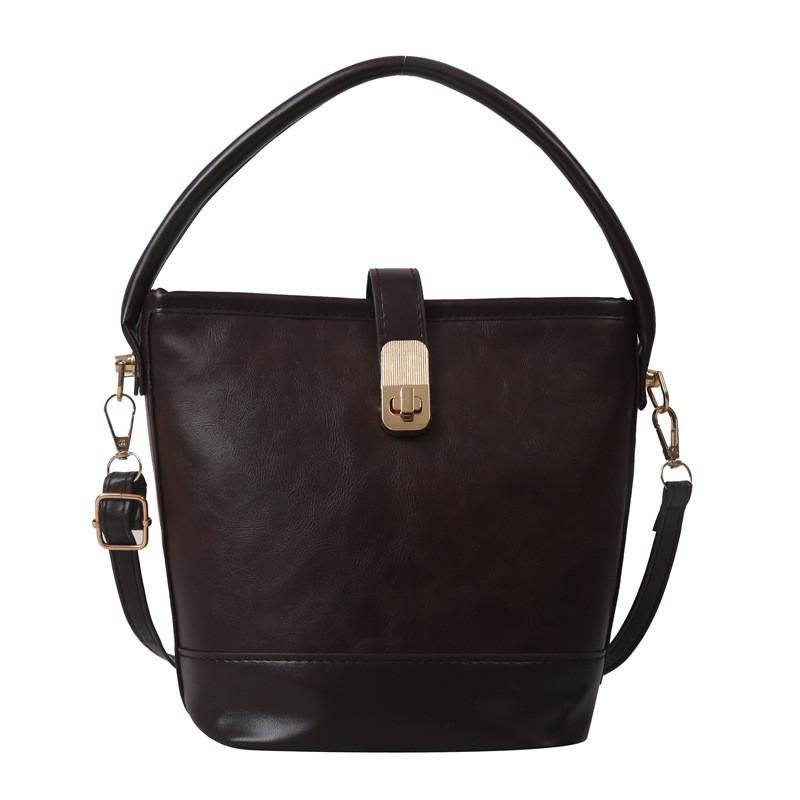 Stylish And Trendy 2023 Bucket Bag In Brown Chic Minimalist Design For Casual Use