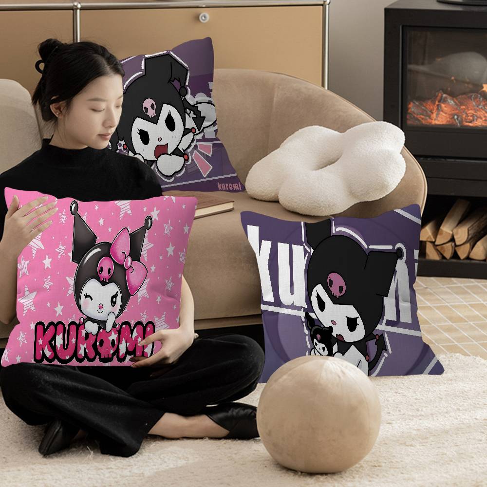 Cute Cartoon K-Kuromi Pillow Anime Pillow Sofa Bed Head Pillow Cover Cushion Cover 45x45 cm Fashion