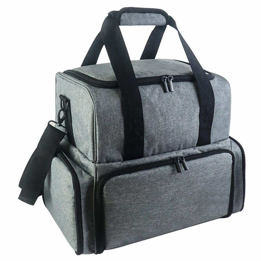 Portable Nails Polish Storage Case for Bottles with Double Layer Manicure Tools Organizers and Nail Dryer Compartment