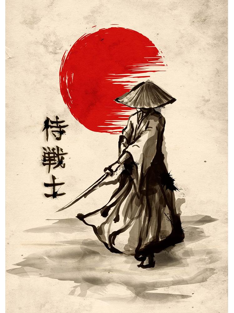 Retro Japanese Samurai Posters Canvas Painting Japan Culture Wall Art Picture For Living Room Home Decoration Frameless
