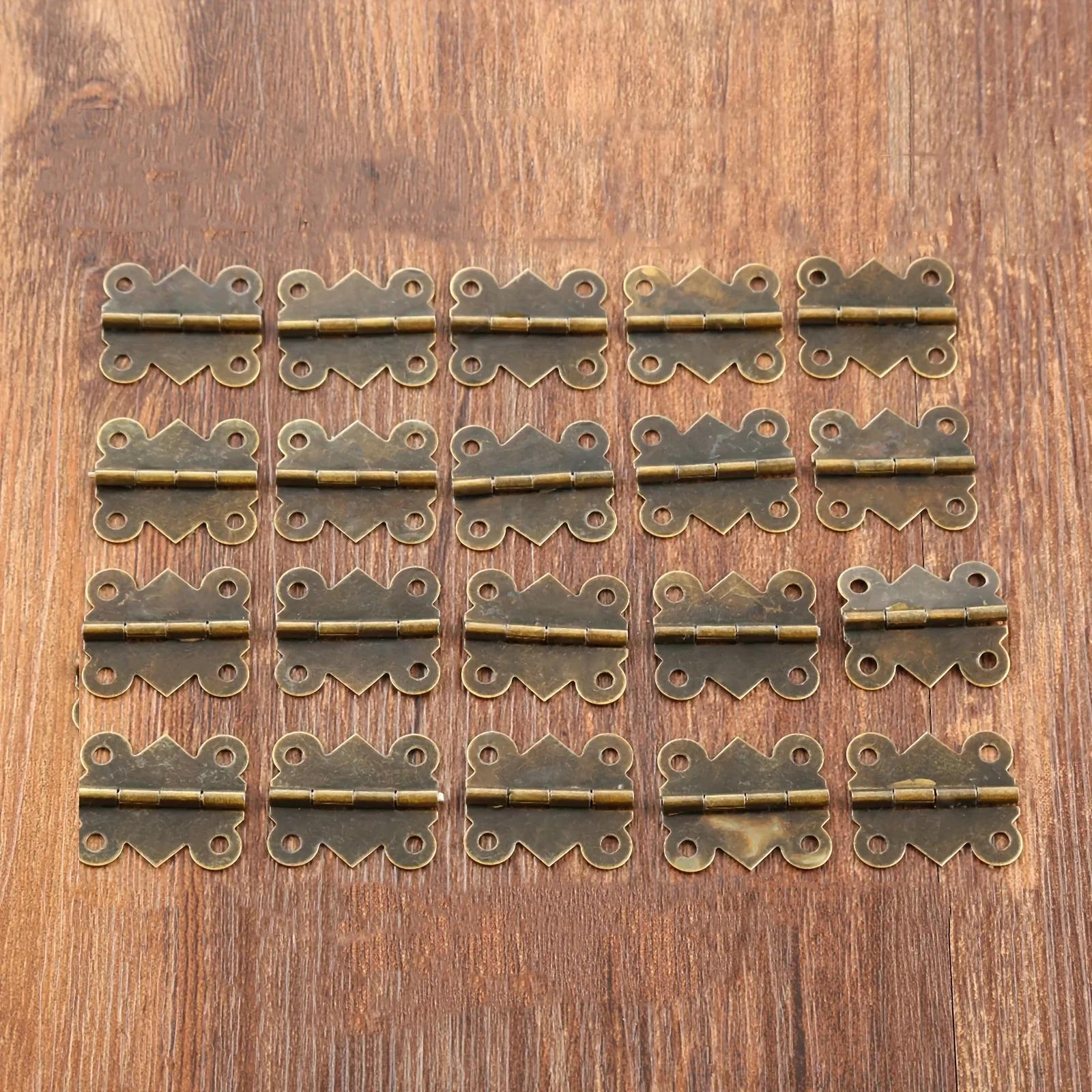 

20Pcs Brushed Bronze Butterfly Hinges - Art Deco, Easy Surface Mount for Jewelry