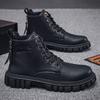 High Quality Autumn and Winter New Leather Boots Medium Tube Classic Men's Leather Boots