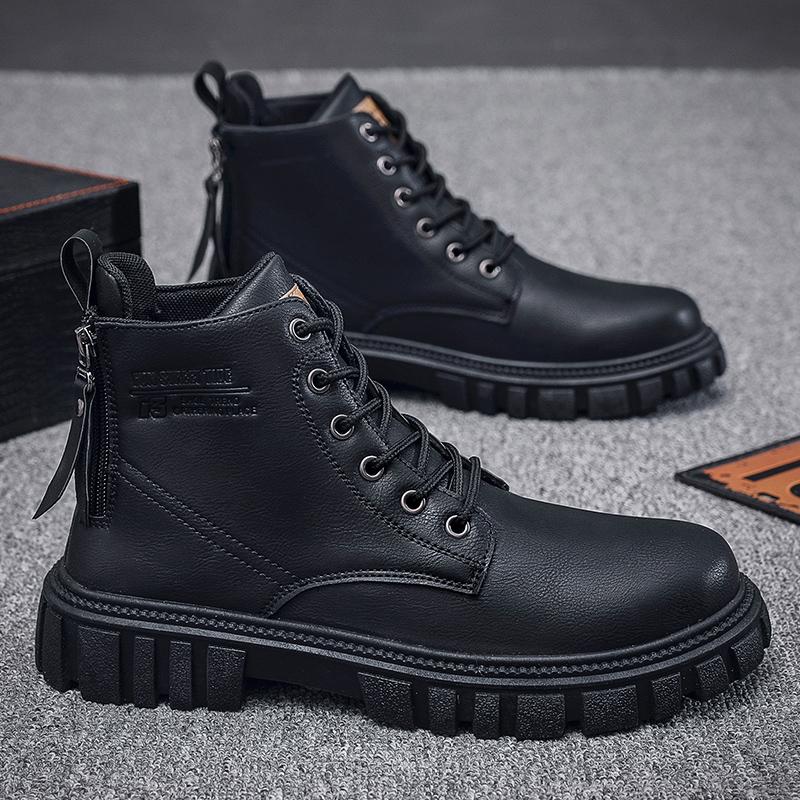 High Quality Autumn and Winter New Leather Boots Medium Tube Classic Men's Leather Boots