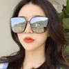Exquisite Designer Cat Eye Sunglasses Vintage Black Mirror Sun Glasses For Women Fashion Big Frame Cool Female Oculos De Sol