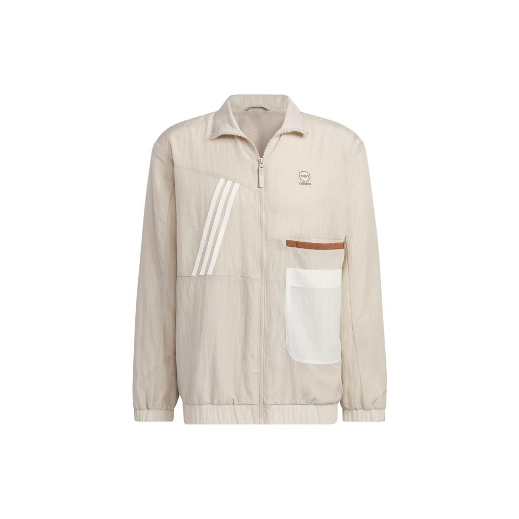 Adidas Neo Color Block Windbreaker Jacket Men Jackets Brown IK5079