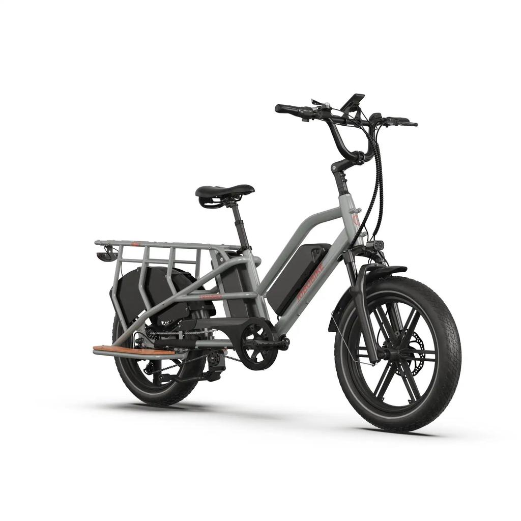 JOBOBIKE Transer Elektrické nákladní kolo 48V13AH Dvojitá baterie Vysoce odolný slitinový rám pro rodinu a rozvoz