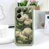 Elegant White Rose Phone Case For Xiaomi Poco F7 X7 X6 F6 M6 M5 M5S F5 X5 F4 X4 M4 F3 M3 X3 Pro 4G 5G GT Silicone Cover
