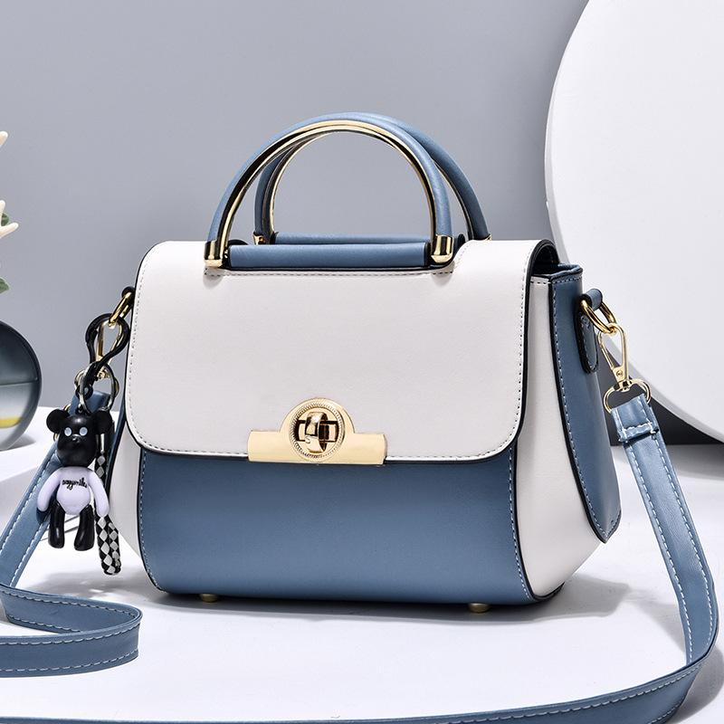 Новая двухцветная женская сумка на плечо в стиле пэчворк, летняя модная сумка-ведро, классическая сумка через плечо, роскошная дизайнерская брендовая сумка