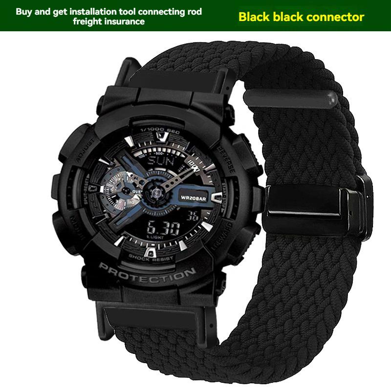 for Casio Watch with 16mm Magnetic Outdoor Nylon Strap G-SHOCK GA110 100 120 GA900 GA2100 DW-5600 GW-B5600 GW-M5610 Sports Strap