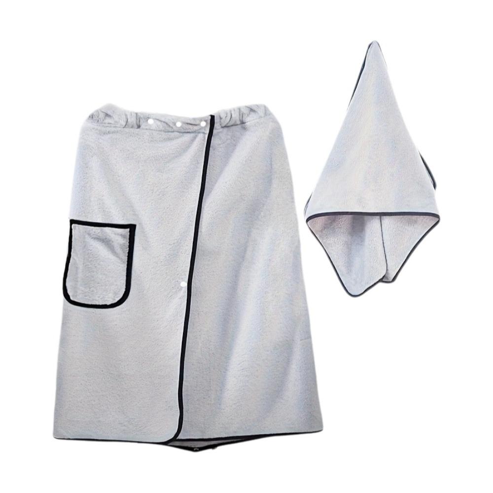 Coral Fleece Wearable Towel Soft Comfortable Beach Wrap Thick Design Bath Skirt  Pool Use