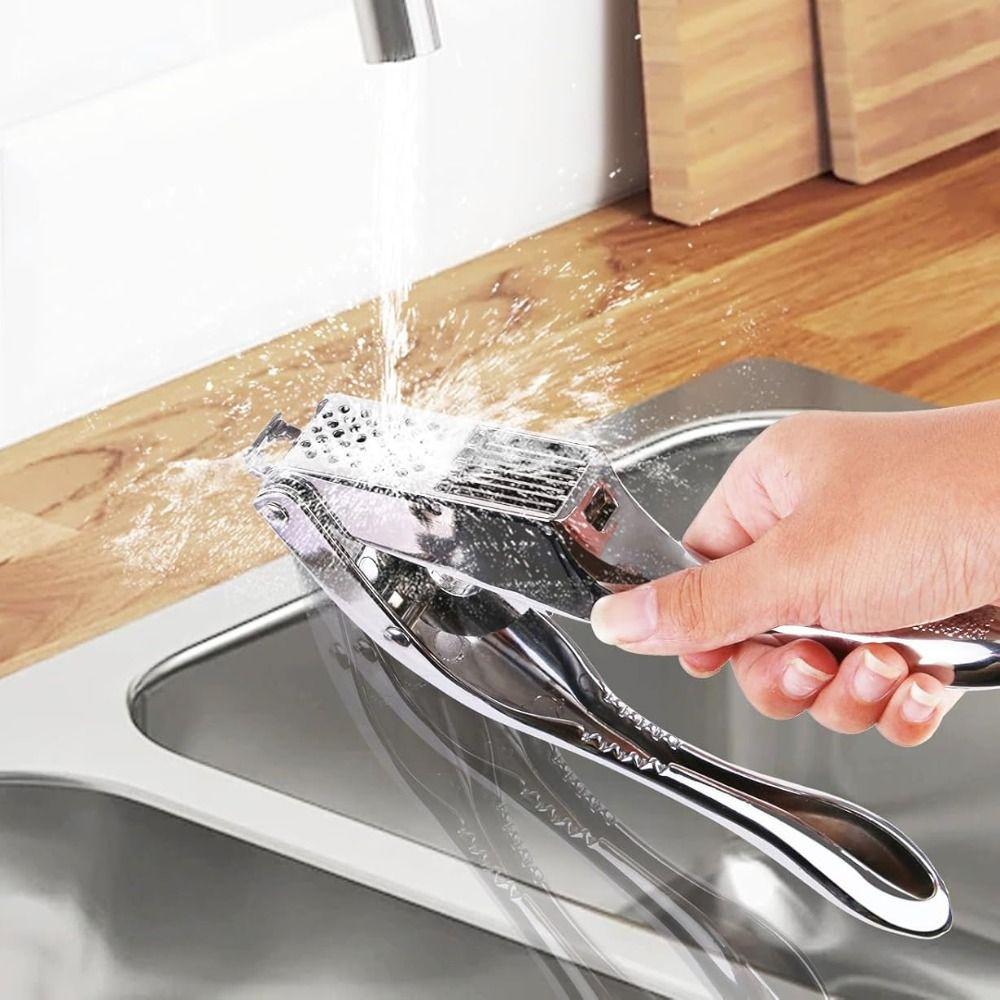 Aluminum Zinc Zinc Alloy Garlic Press 2 in 1 Garlic Crusher Professional Garlic Squeezer  Restaurant