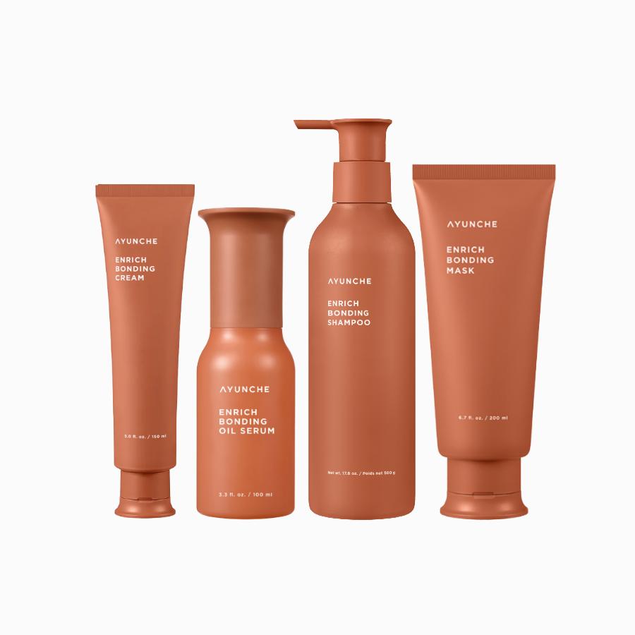 Ayunchae Enrich Bonding Hair Care Sets [Shampoo, Mask, Cream, Oil Serum]