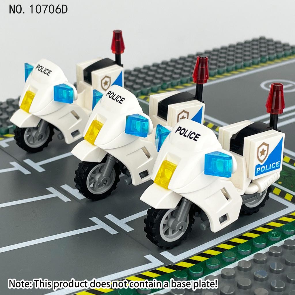 10706D Valkyrie Motorcycle Children'S Assembled Building Block Toy Accessories White Police Car
