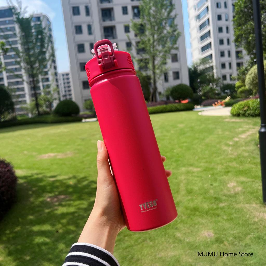 Tyeso 600ML/750ML Stainless Steel Thermos Bottle Car Insulated Cup Portable Sport Vacuum Flask Keeps Cold and Heat Thermal Mug