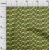Cotton Flex Fabric Waves Flame Stitch Print Fabric By The Yard 40 Inch