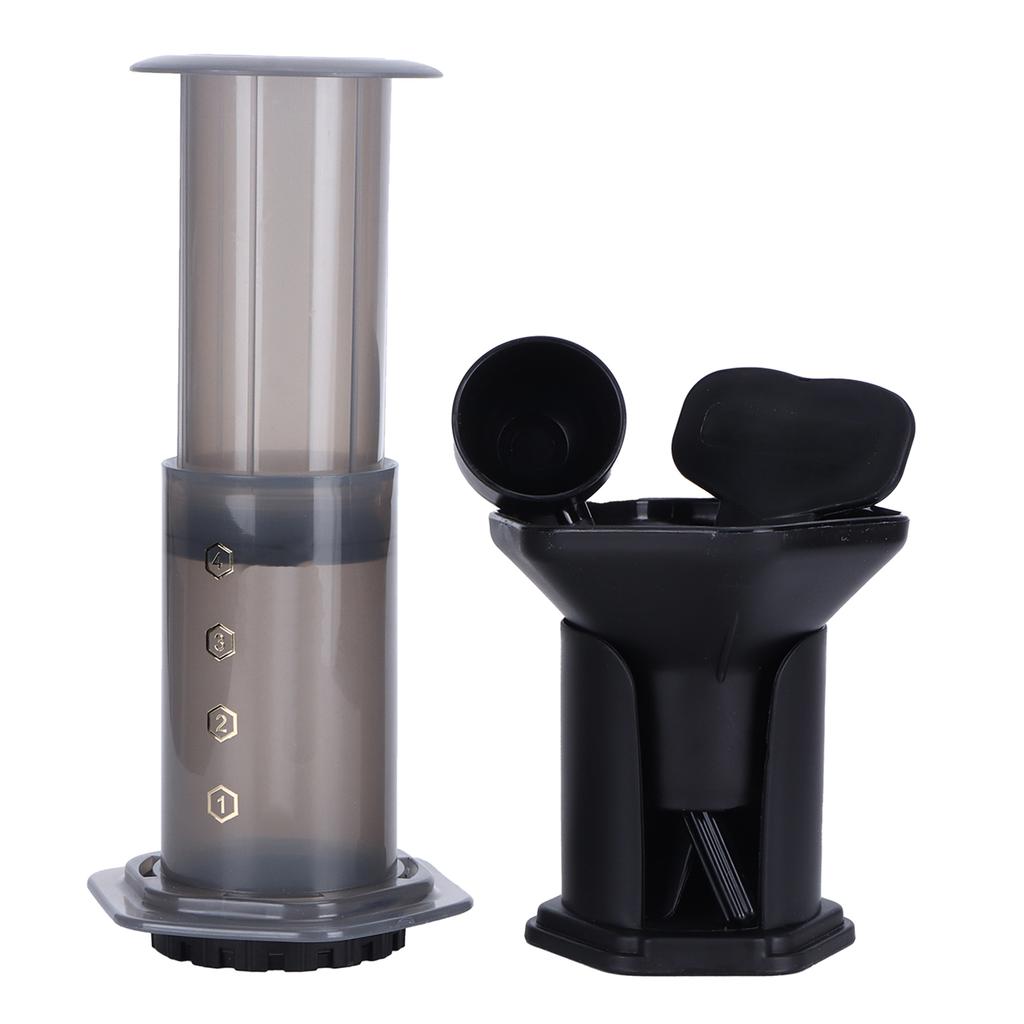 Coffee Press Portable Coffee Maker Household Press Drip Coffee Machine with 400Pcs Filter PaperBlack