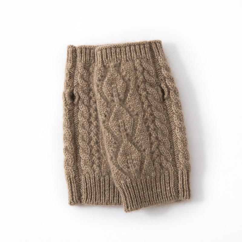 

Pure Cashmere Autumn and Winter New Style Women s Warm and Thickened Cold Proof Jacquard Fashion Knitted Gloves one size