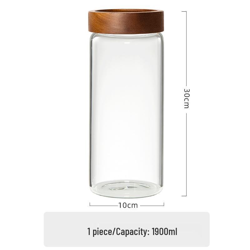 Food Grade Sealed Glass Storage Jar for Tea, Coffee & More