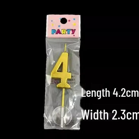Gold Long Number Birthday Cake Candles - Boxed for Children's First Birthday