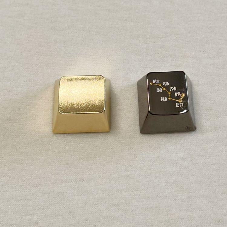 Gold Zinc Alloy Keycap for Personalizing Mechanical Keyboards For Game Player Present