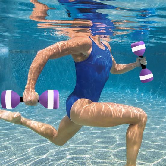 1 pár vodních sportovních činek Přenosné vodní pěnové činky Snadno uchopitelné Pánské Dámské Fitness činky
