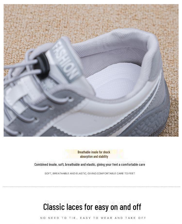 2025 Spring Women's All-Match Lightweight Breathable White Running Shoes B698