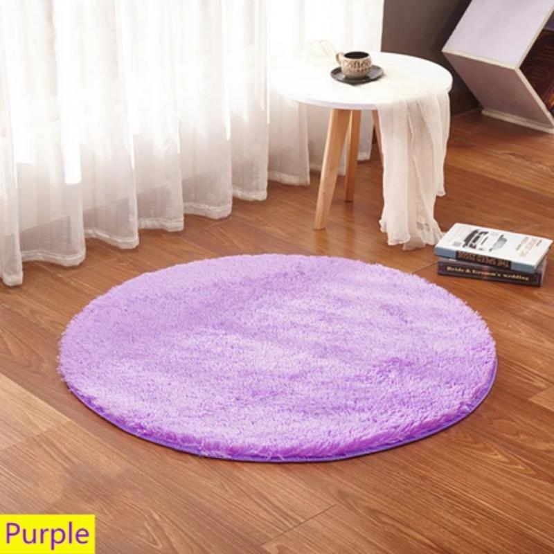 Fluffy Round Rug Carpets for Living Room Decor Faux Fur Rugs Kids Room Long Plush Rugs for Bedroom Shaggy Area Rug Modern Rugs